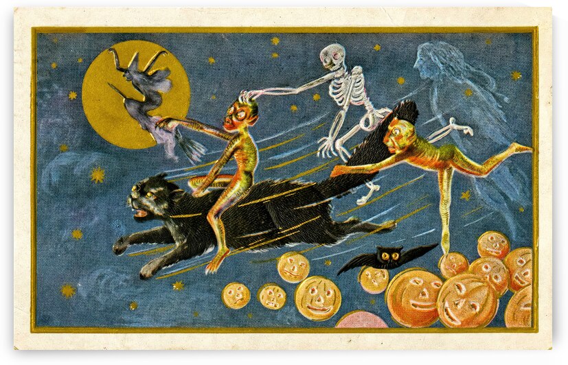 vintage halloween greetings card by Steve Painter