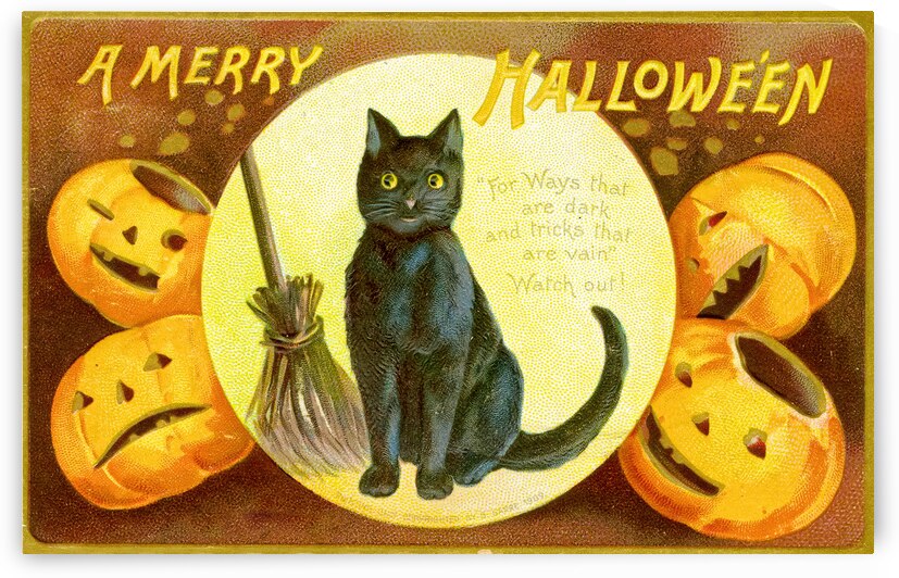  vintage halloween greetings card by Steve Painter