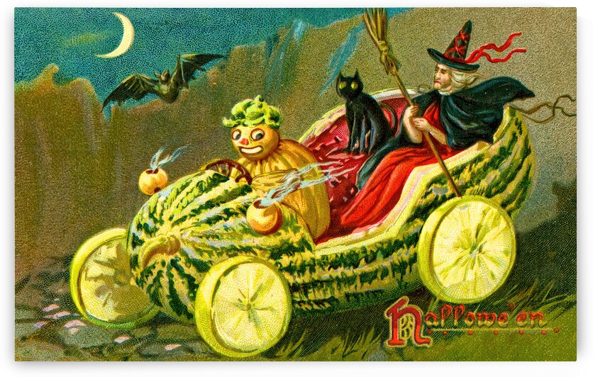  vintage halloween greetings card by Steve Painter