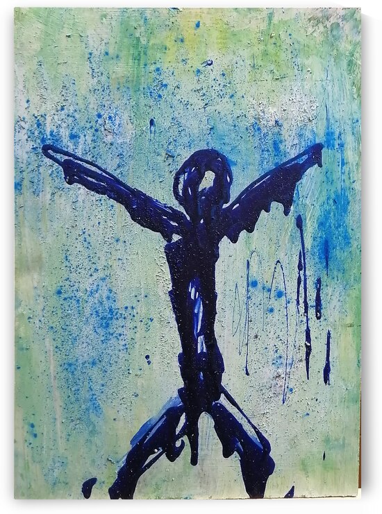 blue figure by Luciano