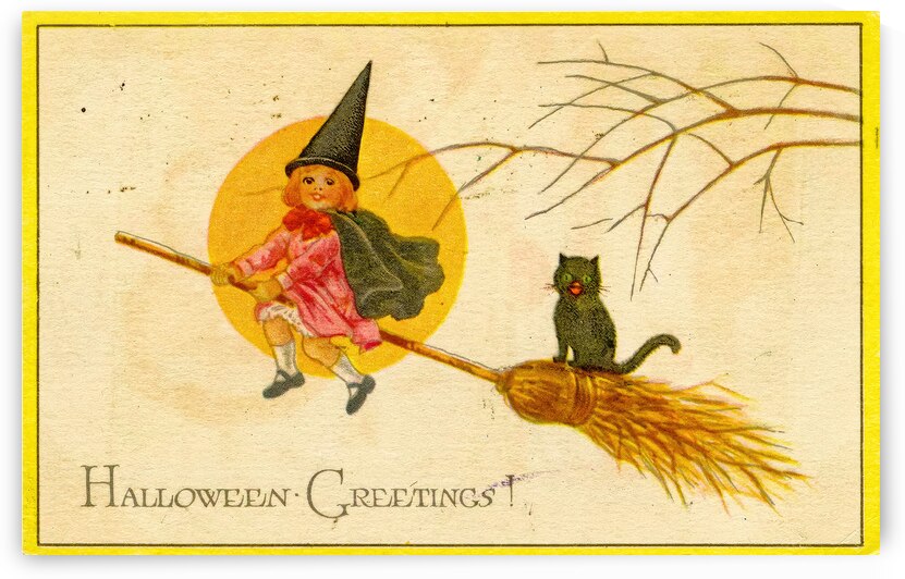  vintage halloween greetings card by Steve Painter