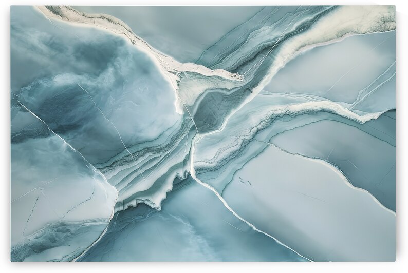 A stunning close up image of a light blue and whi by Mihai Pulca