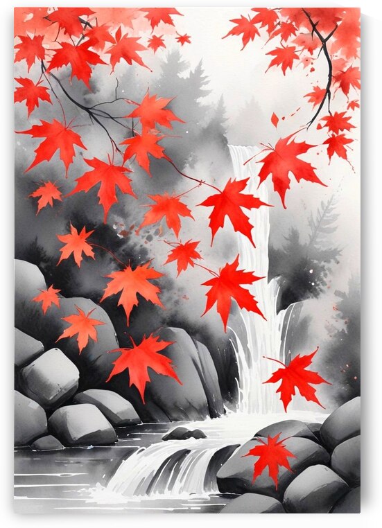 Watercolor drawing of falling red leaves in autum 1723450353.3304 by Fieraru Elena