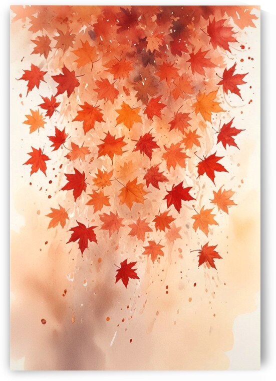 Watercolor drawing of falling red leaves in autum 1723450353.1968 by Fieraru Elena