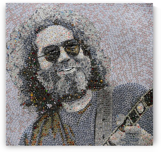 Jerry Garcia by JAM Bottle Cap Art