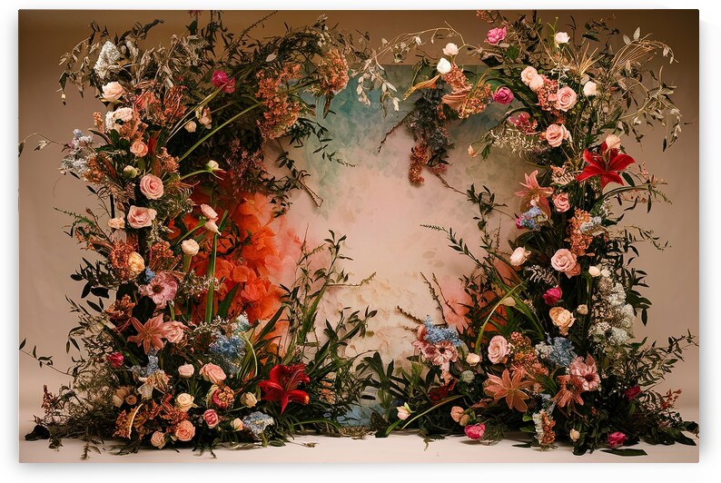 Wedding backdrop aesthetic flower decoration indo by Fieraru Elena