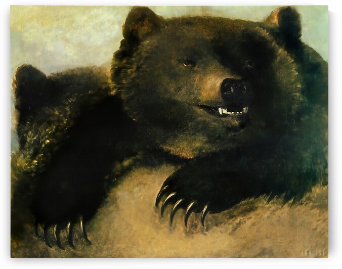 1846 Grizzly Bear Art by George Catlin by Row One Brand
