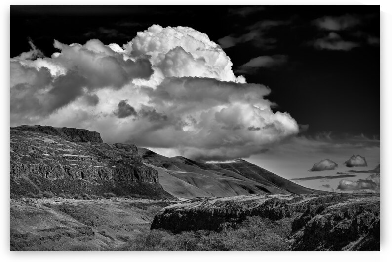 Dramatic Clouds at the Gorge [monochrome] by Malcolm Cutchin Photography