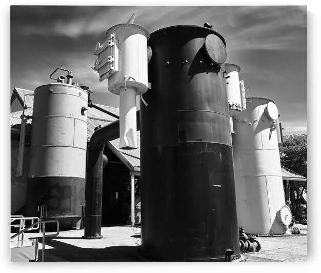 Gasworks [mono] by Malcolm Cutchin Photography