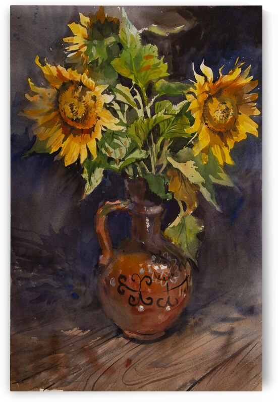 Sunny day sunflowers Art by Samira Yanushkova