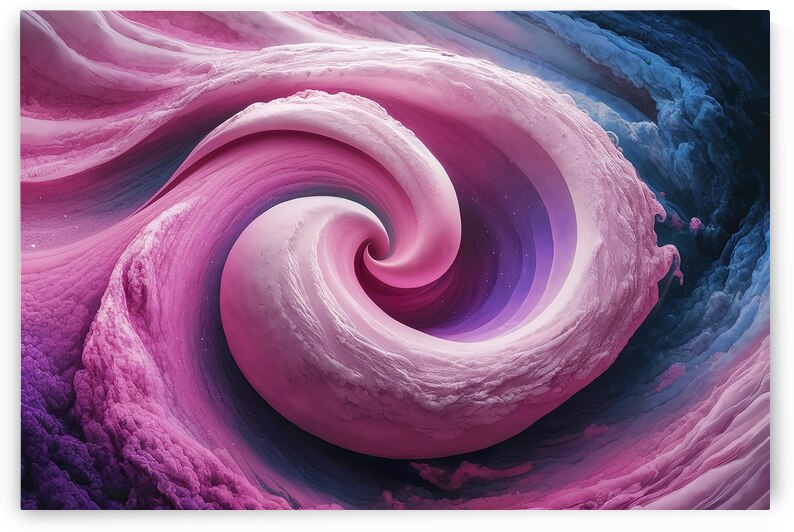 Abstract smooth unique pink nebula galaxy artwork by Violeta Popescu