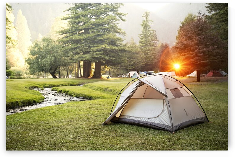 Camping tent in campground 4 by Violeta Popescu