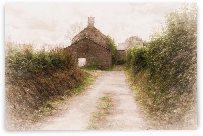 Old French Normandy Farm Stone Cottage and Barn by Norma Brandsberg Photography