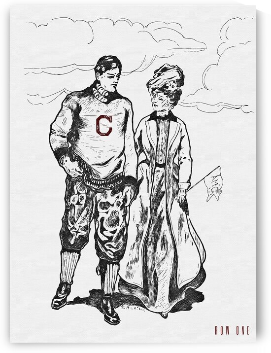 early 1900s texas am football player art by Row One Brand