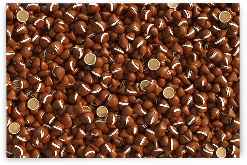 Many Chocolate chips filled in background Brown C by Violeta Popescu