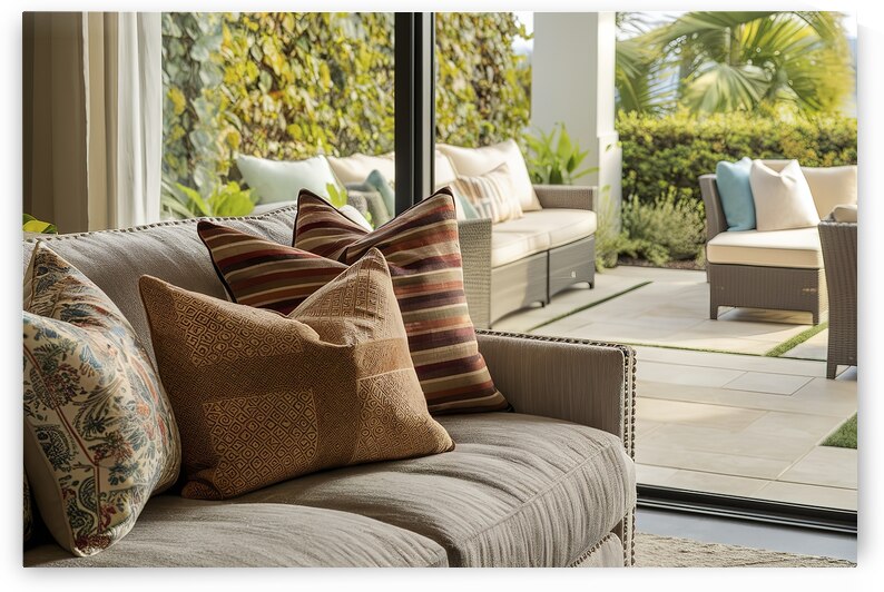 A cozy and inviting living room scene with a beau by Dumitru Veres