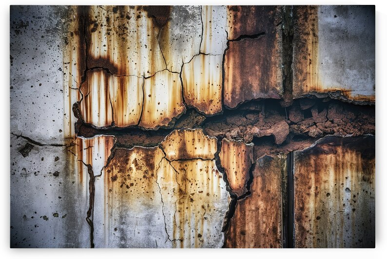 A close up image of an old cracked concrete wall by Gabriela Ghita