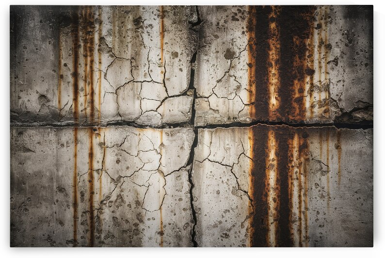 A close up image of an old cracked concrete wall by Gabriela Ghita