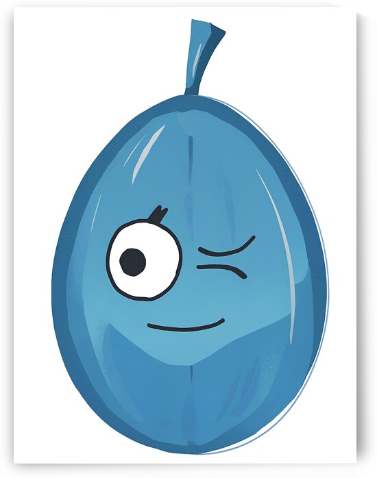 A single large round blue balloon 4 by Ana Dragan