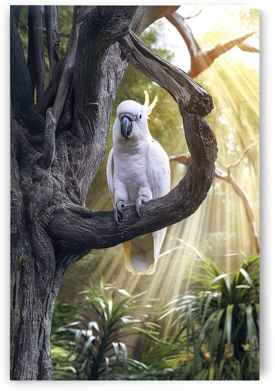 cockatoo on tree 1 by Ana Dragan