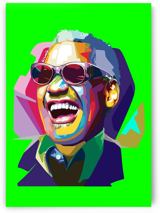Ray Charles Jazz Singer Pop Art Illustration by Artkreator