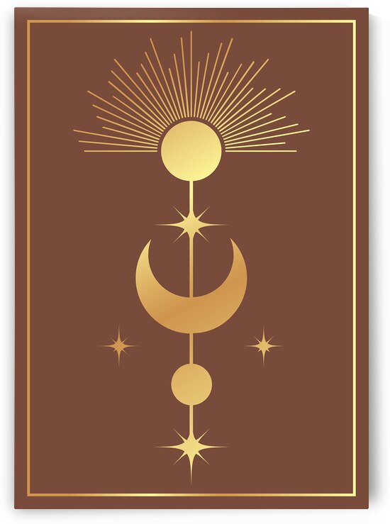 Moon in golden style by Point Art