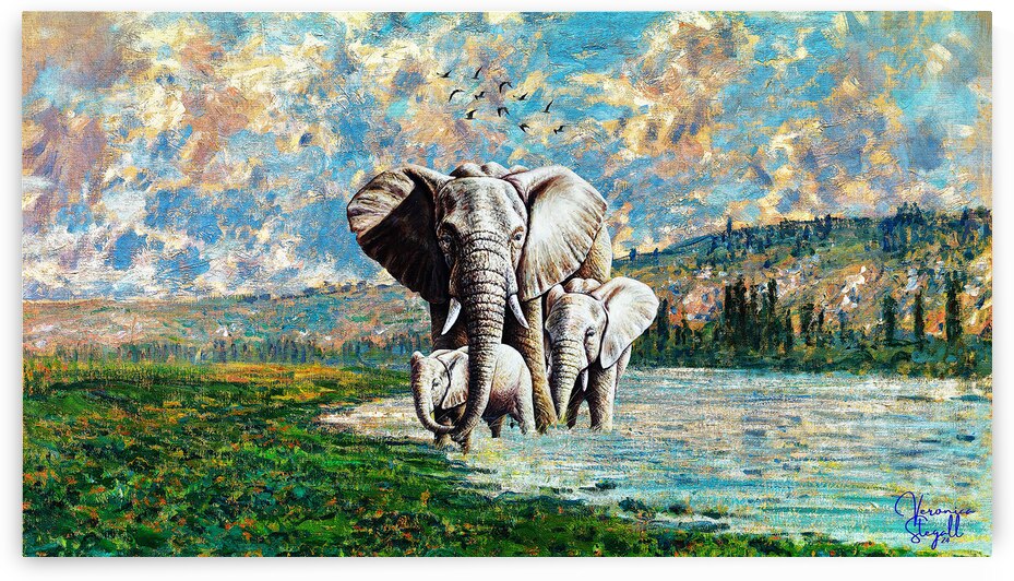 Elephant Family by Veronica Stegall