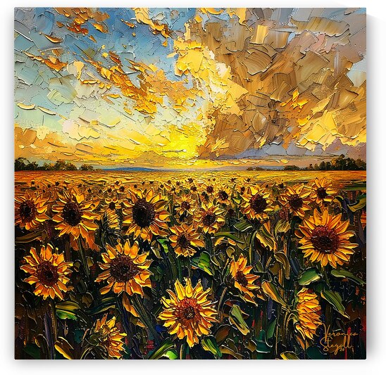 Sunflowers at Sunset by Veronica Stegall