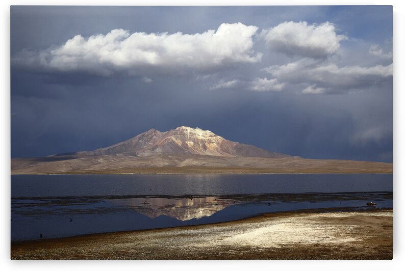 Quisi Quisini volcano and Lake Chungara Chile by Magical Andes Photography
