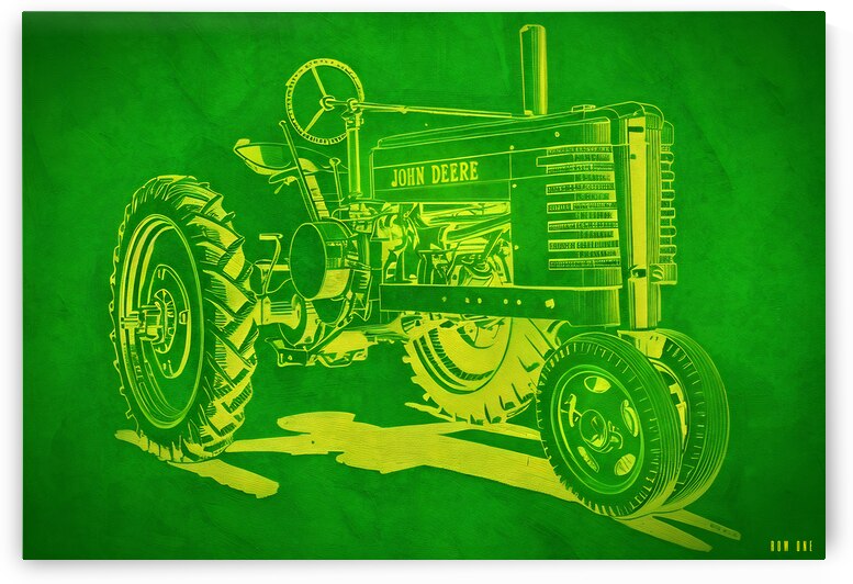 1940 john deere tractor art remix by Row One Brand