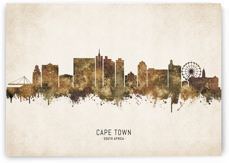 Cape Town South Africa Cityscape Vintage by Towseef Dar