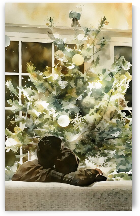 1950s christmas tree art by Row One Brand