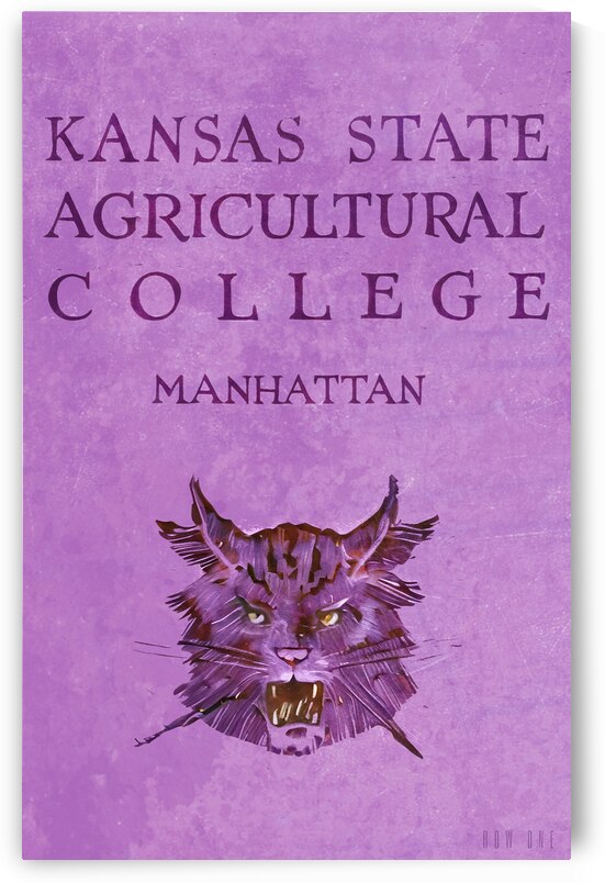 early 1900s kansas state agricultural college art by Row One Brand