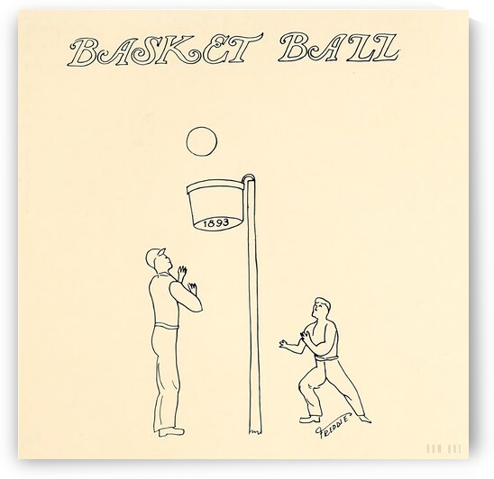 1920s basketball art showing 1893 by Row One Brand
