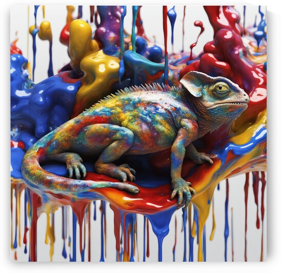 Colorful Chameleon 23 by Esmonbijouart