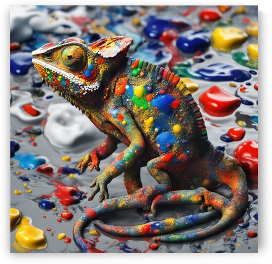 Colorful Chameleon 18 by Esmonbijouart