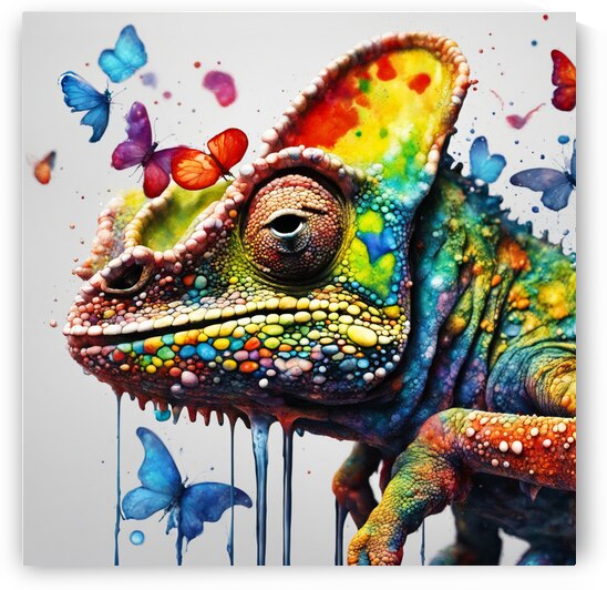 Colorful Chameleon 12 by Esmonbijouart