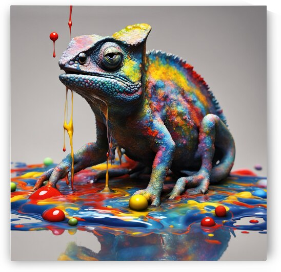 Colorful Chameleon 32 by Esmonbijouart