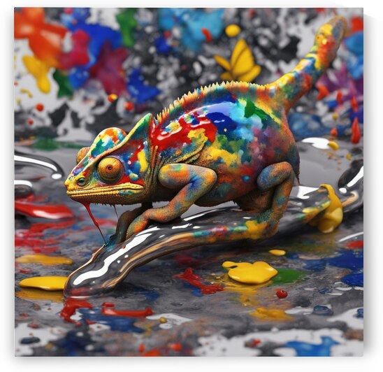 Colorful Chameleon 19 by Esmonbijouart