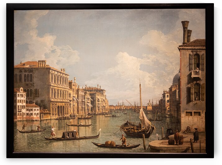 Brera antique painting museum. View of Venice by painter Canale by Paolo Modena