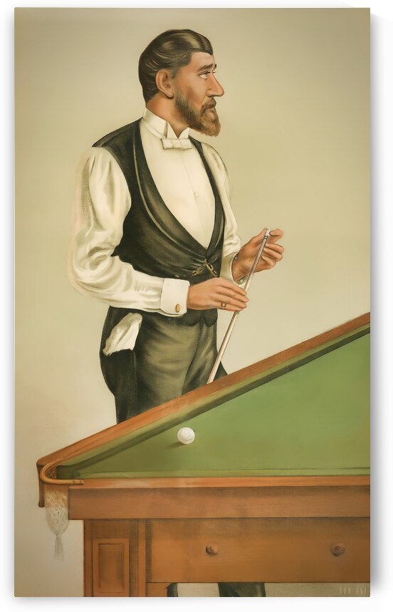 late 1800s billiards art by Row One Brand
