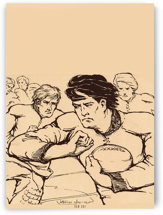 1907 catherine wiley football art by Row One Brand