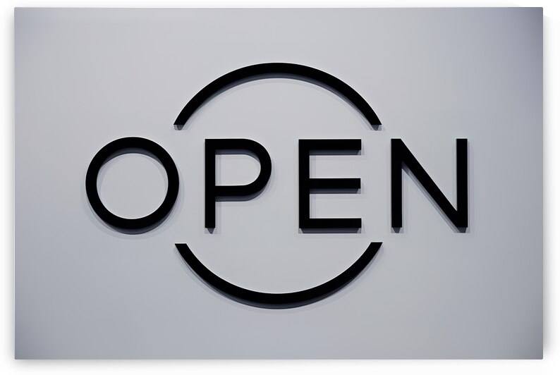 design of the word OPEN on a pure white backgroun by Vasile Brezoianu