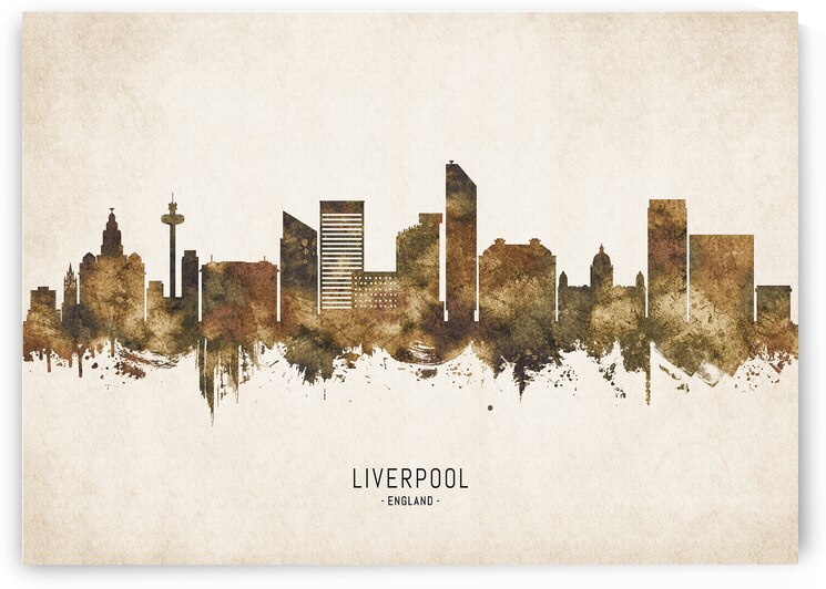 Liverpool England Cityscape Vintage by Towseef Dar