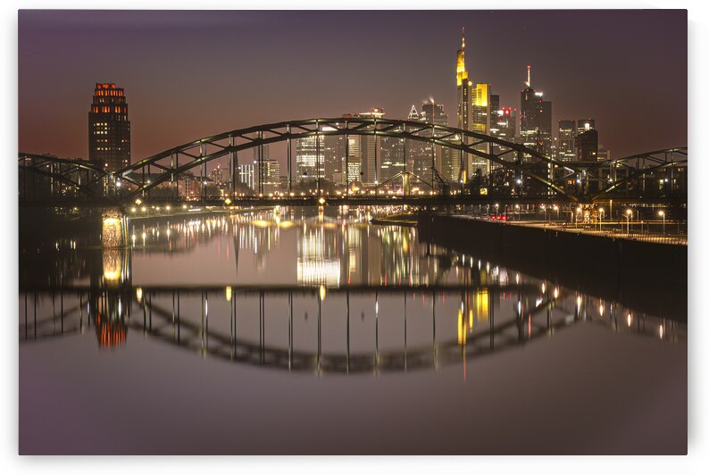 Frankfurt Main River Sunset Skyline by Norma Brandsberg Photography