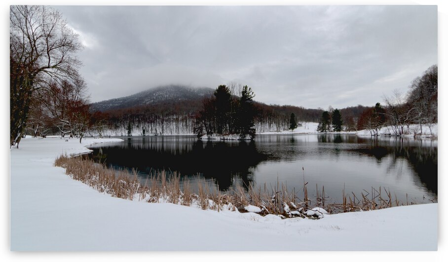 Blue Ridge Parkway Peaks of Otter Abbott Lake in Winter by Norma Brandsberg Photography