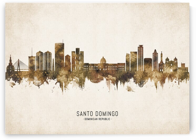 Santo Domingo Dominican Republic Cityscape Vintage by Towseef Dar