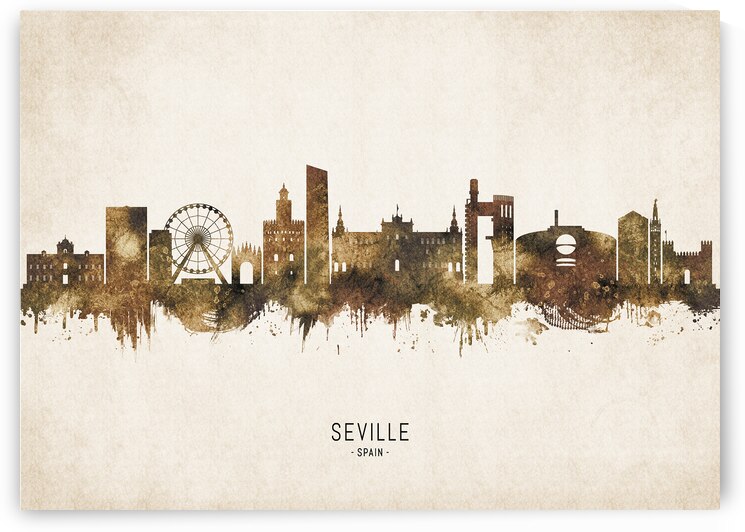 Seville Spain Cityscape Vintage by Towseef Dar