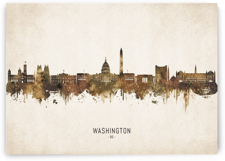 Washington D.C. USA Cityscape Vintage by Towseef Dar