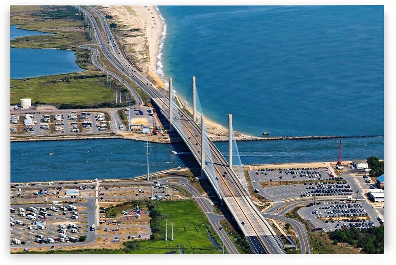 Indian River Inlet Bridge From Above by Bill Swartwout Photography